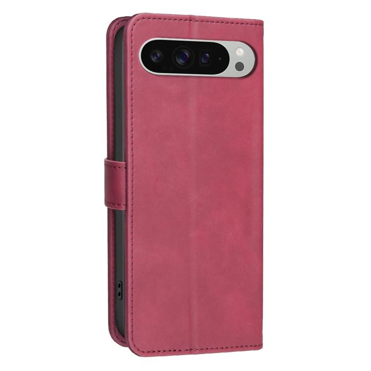 For Google Pixel 10 Pro XL / 9 Pro XL Solid Color Calfskin Texture RFID Vegan Leather Phone Case