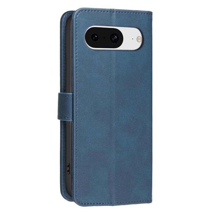 For Google Pixel 8 Solid Color Calfskin Texture RFID Vegan Leather Phone Case