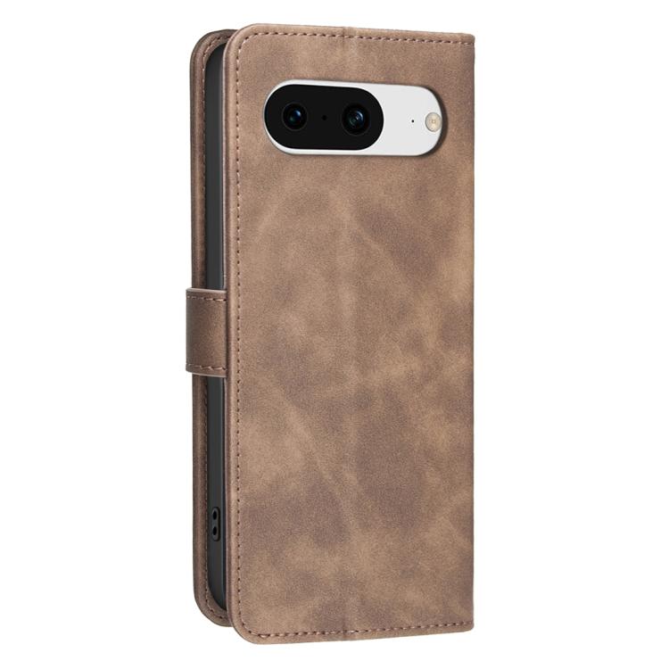 For Google Pixel 8 Solid Color Calfskin Texture RFID Vegan Leather Phone Case