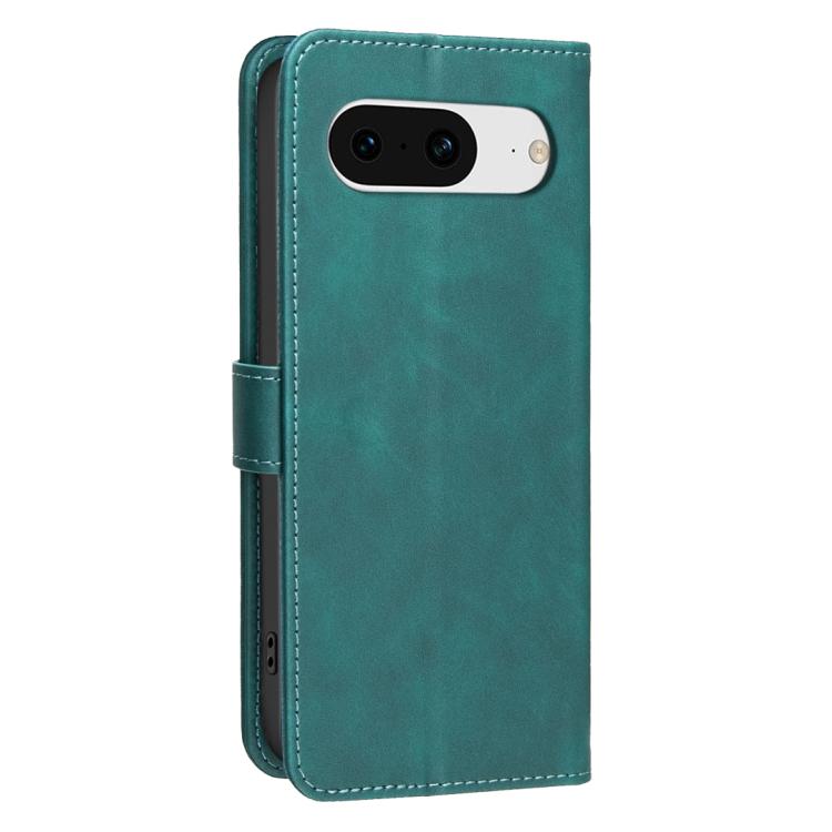 For Google Pixel 8 Solid Color Calfskin Texture RFID Vegan Leather Phone Case