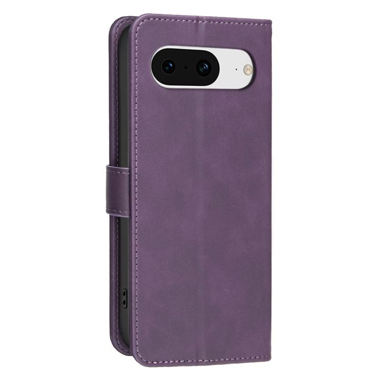 For Google Pixel 8 Solid Color Calfskin Texture RFID Vegan Leather Phone Case