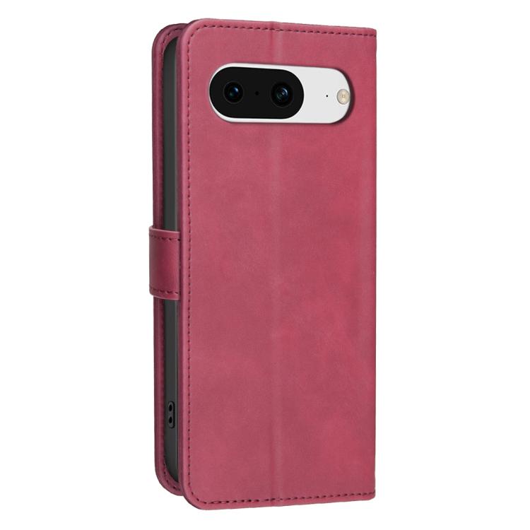 For Google Pixel 8 Solid Color Calfskin Texture RFID Vegan Leather Phone Case