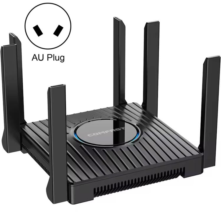 COMFAST CF-WR673BE WiFi 7 Gigabit Dual-Band 2700M Gaming Wireless Router, Plug:AU Plug - Black