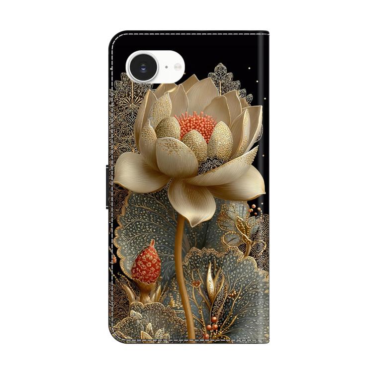 For iPhone 17e / 16e Crystal-Like Painted Vegan Leather Phone Case