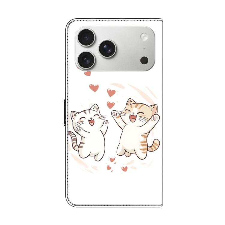 For iPhone 17 Pro Max Crystal-Like Painted Vegan Leather Phone Case