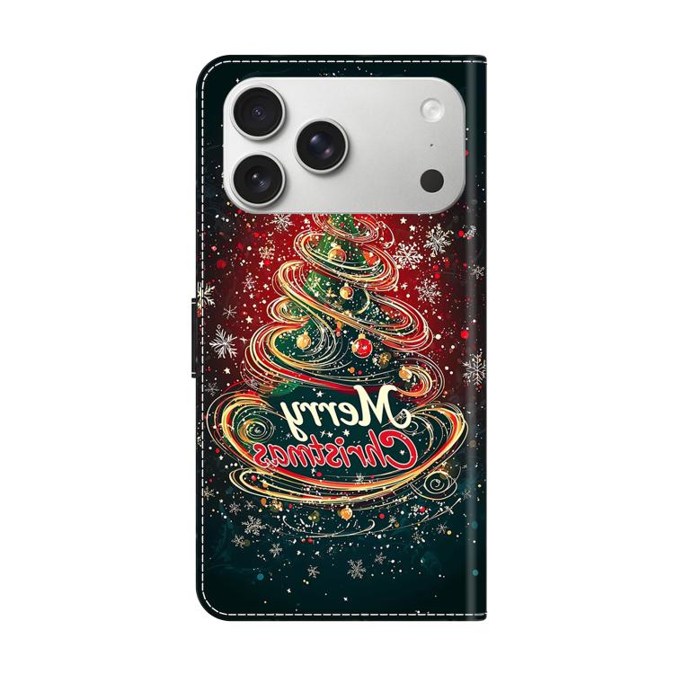 For iPhone 17 Pro Max Crystal-Like Painted Vegan Leather Phone Case