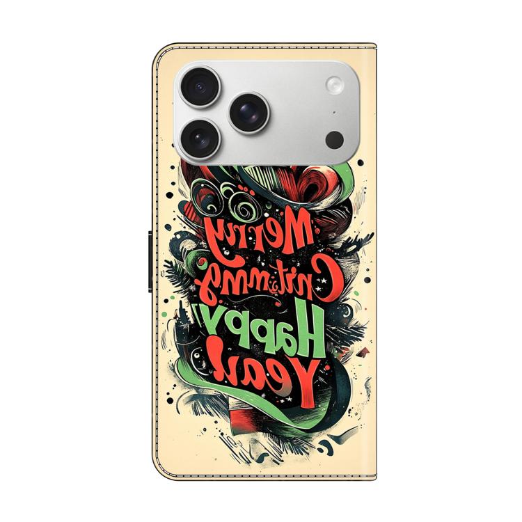 For iPhone 17 Pro Max Crystal-Like Painted Vegan Leather Phone Case