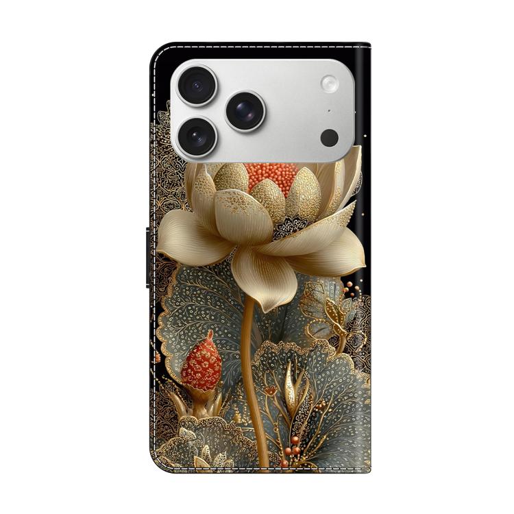 For iPhone 17 Pro Crystal-Like Painted Vegan Leather Phone Case