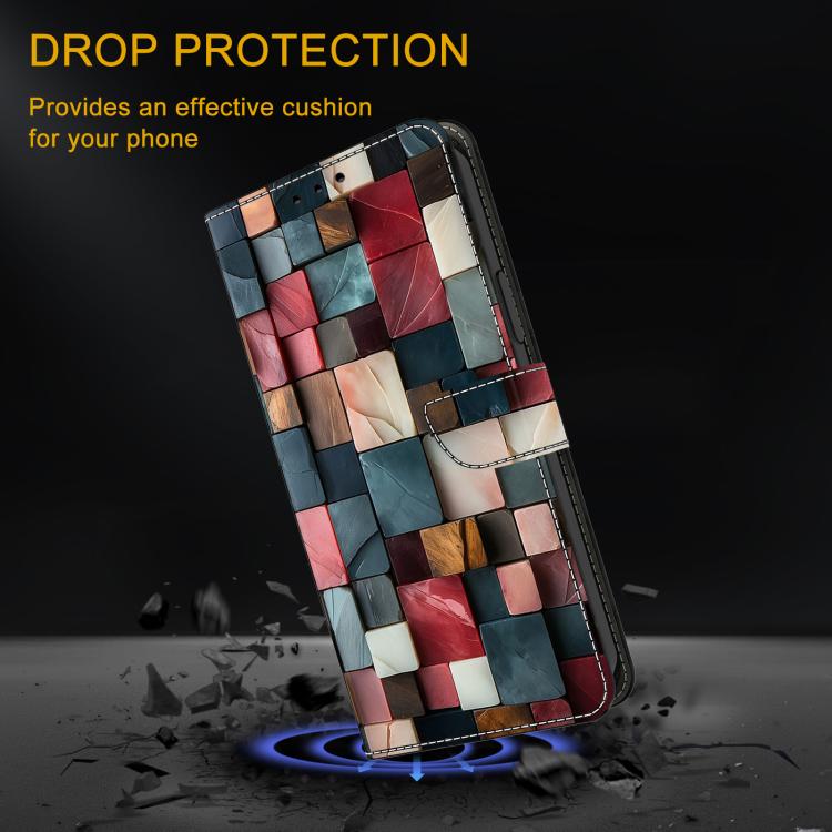 For iPhone 17 Crystal-Like Painted Vegan Leather Phone Case