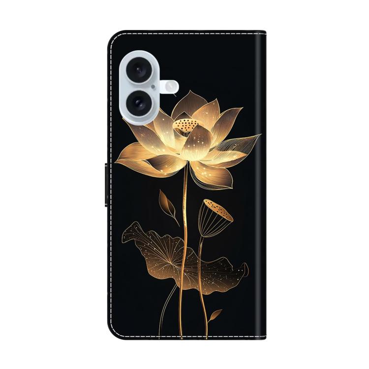 For iPhone 17 Crystal-Like Painted Vegan Leather Phone Case