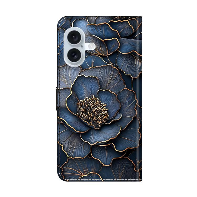 For iPhone 17 Crystal-Like Painted Vegan Leather Phone Case