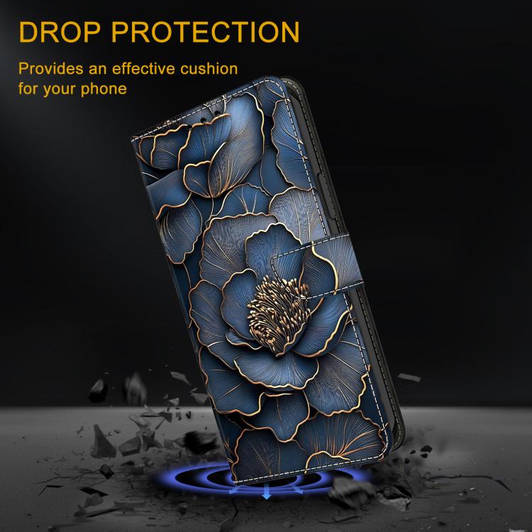 For iPhone 17 Crystal-Like Painted Vegan Leather Phone Case