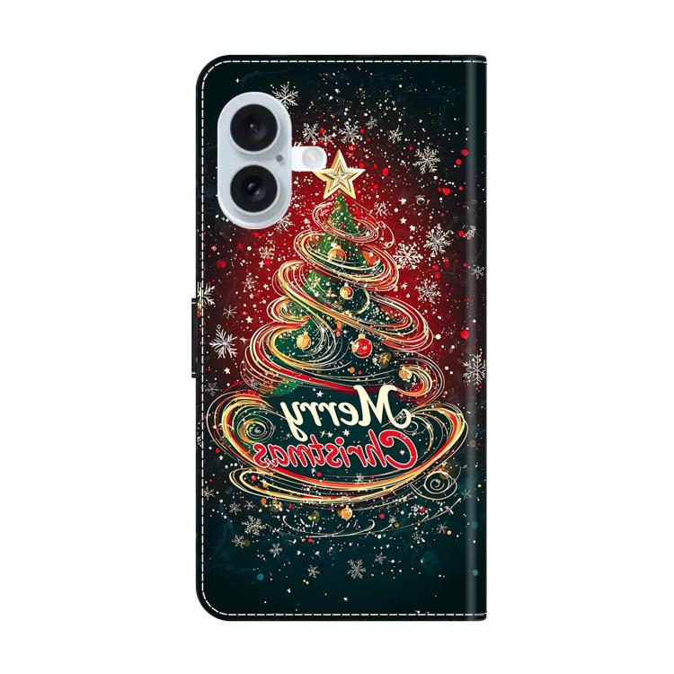 For iPhone 17 Crystal-Like Painted Vegan Leather Phone Case