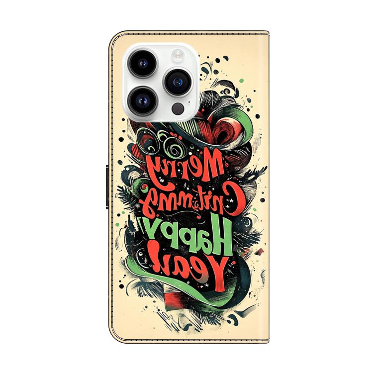 For iPhone 16 Pro Crystal-Like Painted Vegan Leather Phone Case
