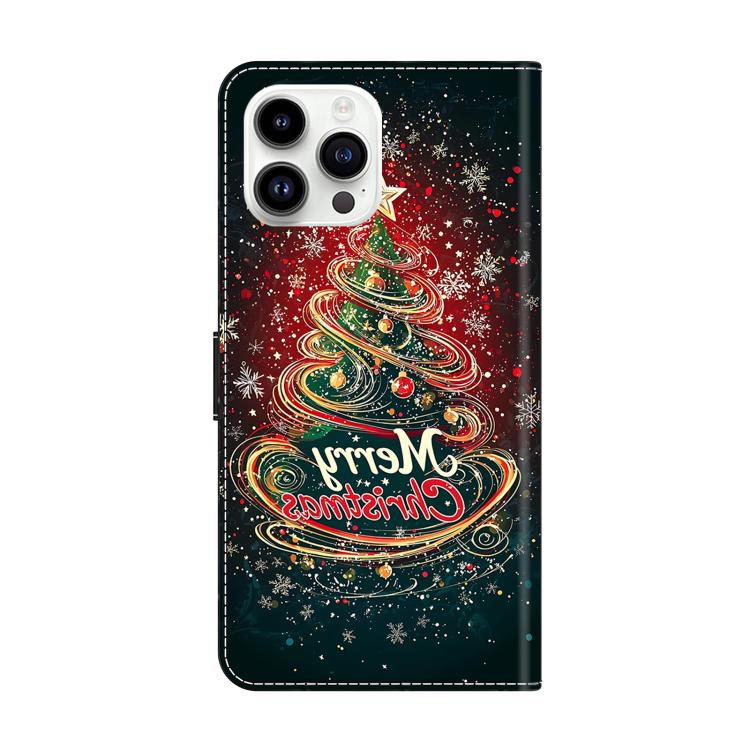 For iPhone 15 Pro Crystal-Like Painted Vegan Leather Phone Case