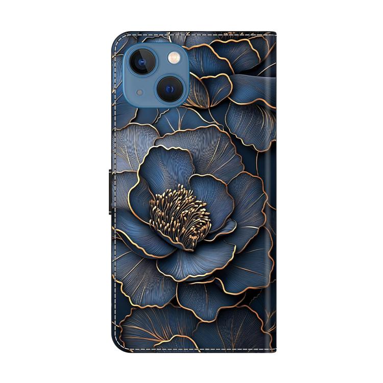 For iPhone 14 / 13 Crystal-Like Painted Vegan Leather Phone Case