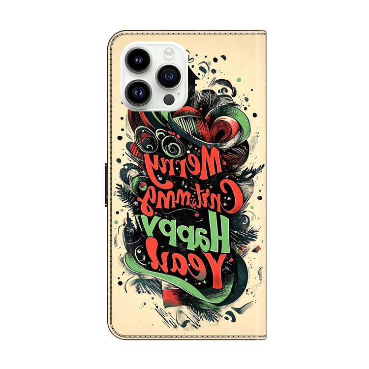 For iPhone 14 Pro Crystal-Like Painted Vegan Leather Phone Case