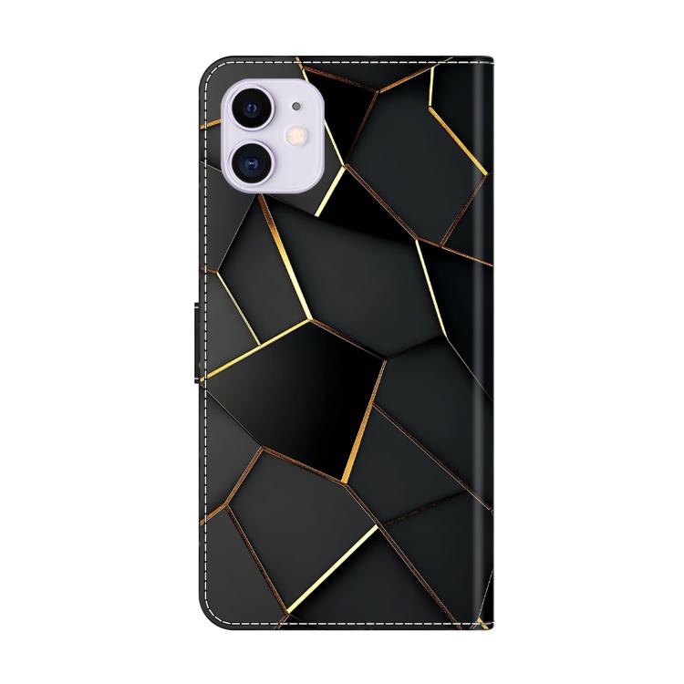 For iPhone 11 Crystal-Like Painted Vegan Leather Phone Case