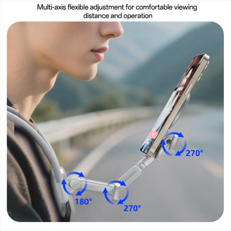 Yesido C332 Multifunctional Magnetic Neck Hanger Shooting Holder - White