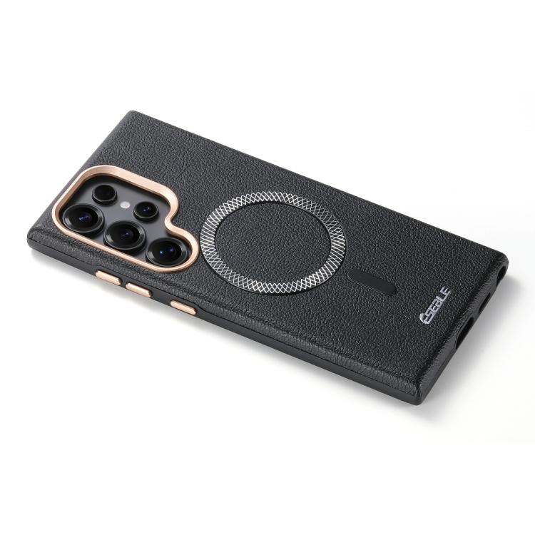 For Samsung Galaxy S25 Ultra 5G ESEBLE L2 Litchi Texture Metal Lens Magnetic Phone Case