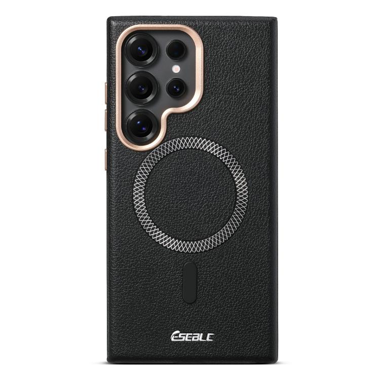 For Samsung Galaxy S24 5G / S25 5G ESEBLE L2 Litchi Texture Metal Lens Magnetic Phone Case