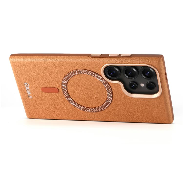 For Samsung Galaxy S24 5G / S25 5G ESEBLE L2 Litchi Texture Metal Lens Magnetic Phone Case