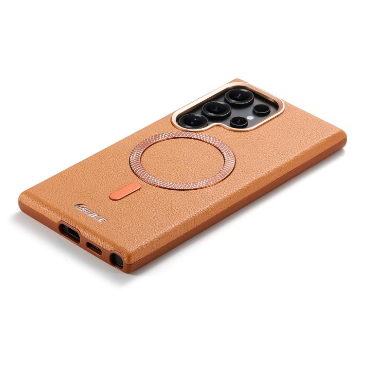 For Samsung Galaxy S24 5G / S25 5G ESEBLE L2 Litchi Texture Metal Lens Magnetic Phone Case