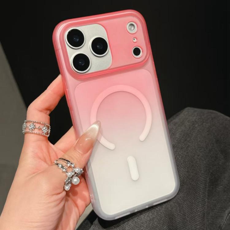 For iPhone 17 Pro Max Frosted Gradient TPU Magnetic Phone Case