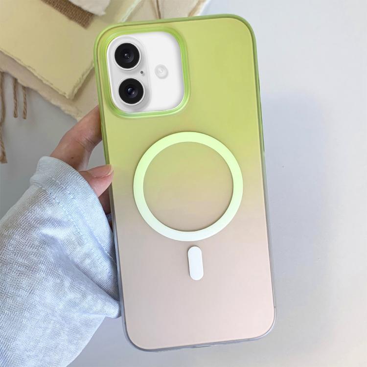 For iPhone 16 Frosted Gradient TPU Magnetic Phone Case