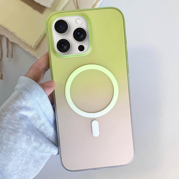 For iPhone 15 Pro Max Frosted Gradient TPU Magnetic Phone Case