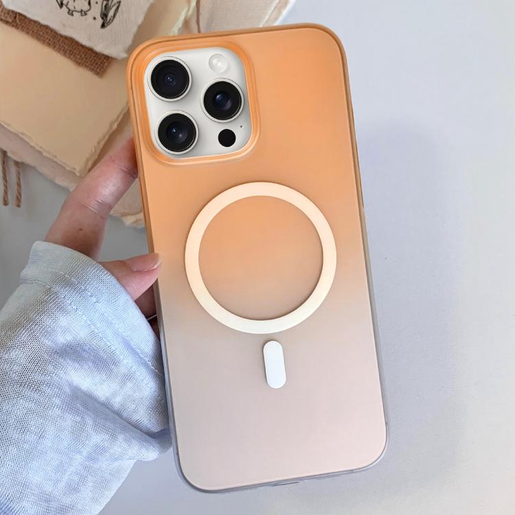 For iPhone 15 Pro Max Frosted Gradient TPU Magnetic Phone Case