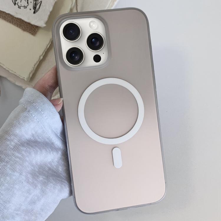 For iPhone 15 Pro Frosted Gradient TPU Magnetic Phone Case