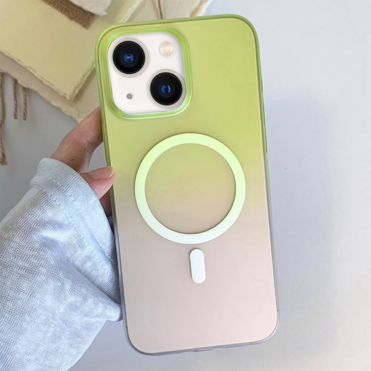 For iPhone 13 Frosted Gradient TPU Magnetic Phone Case