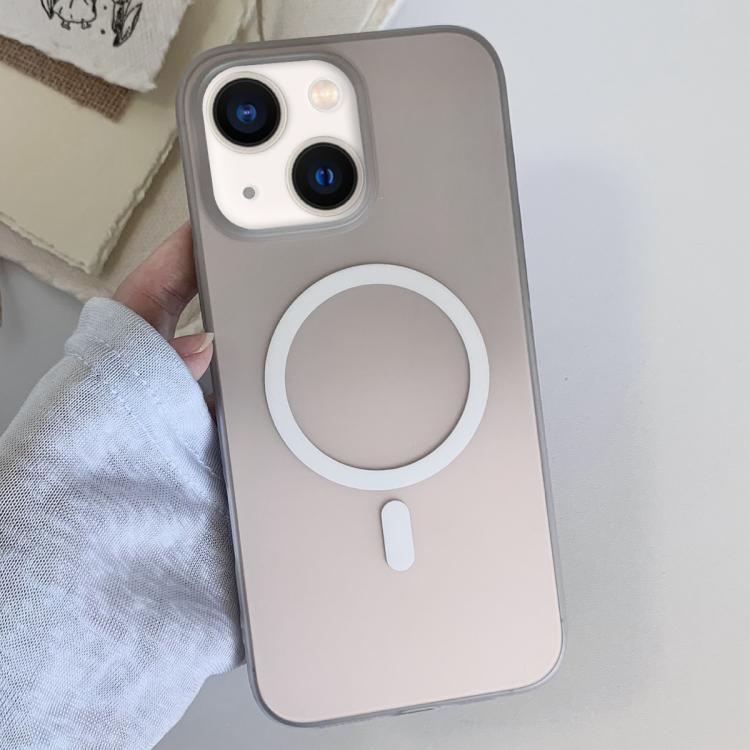 For iPhone 13 Frosted Gradient TPU Magnetic Phone Case