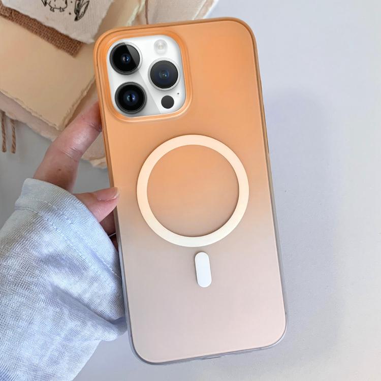 For iPhone 12 Pro Max Frosted Gradient TPU Magnetic Phone Case
