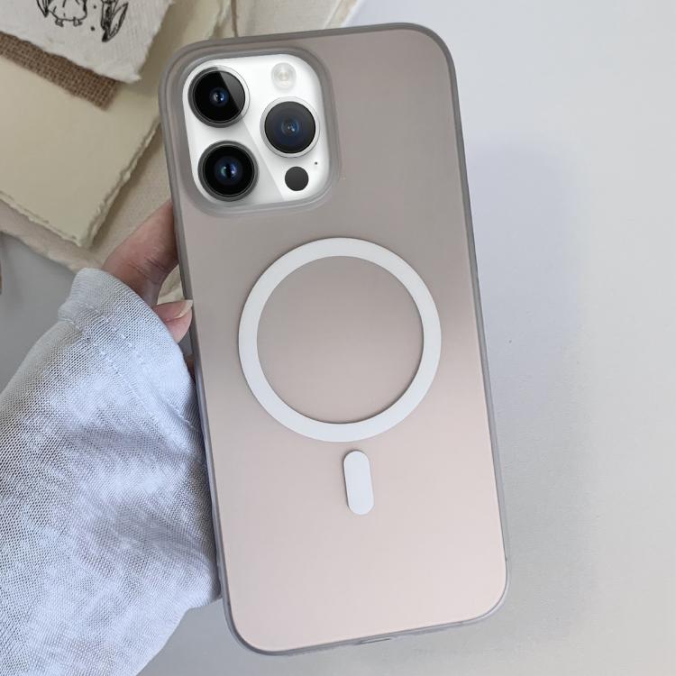 For iPhone 12 Pro Max Frosted Gradient TPU Magnetic Phone Case