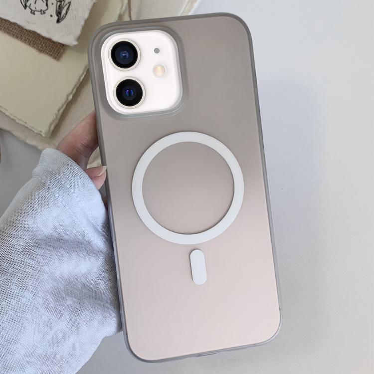 For iPhone 11 Frosted Gradient TPU Magnetic Phone Case