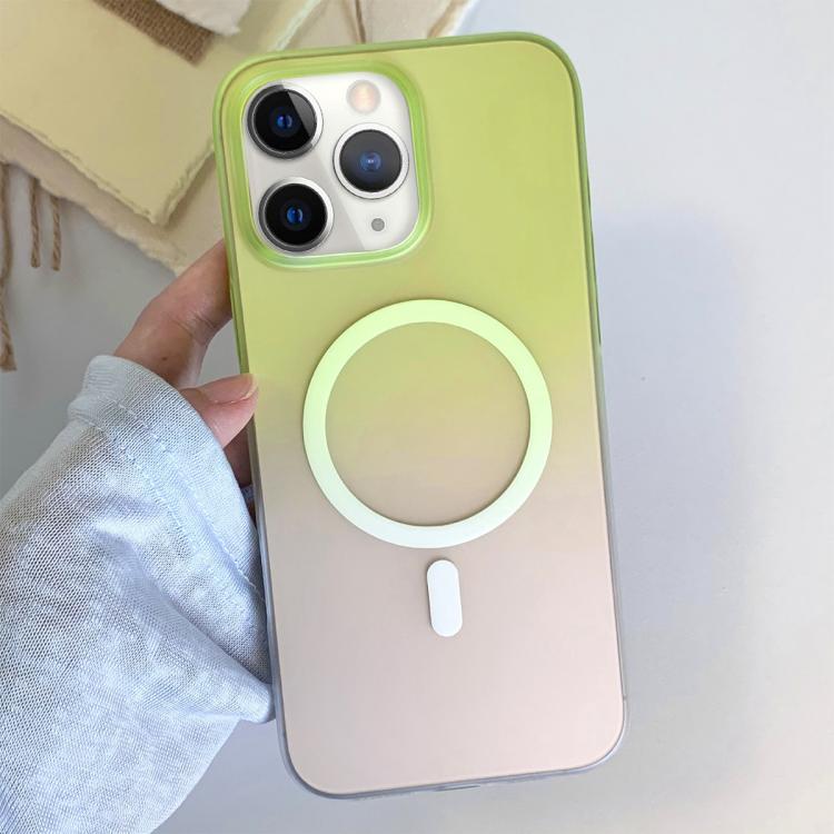 For iPhone 11 Pro Frosted Gradient TPU Magnetic Phone Case