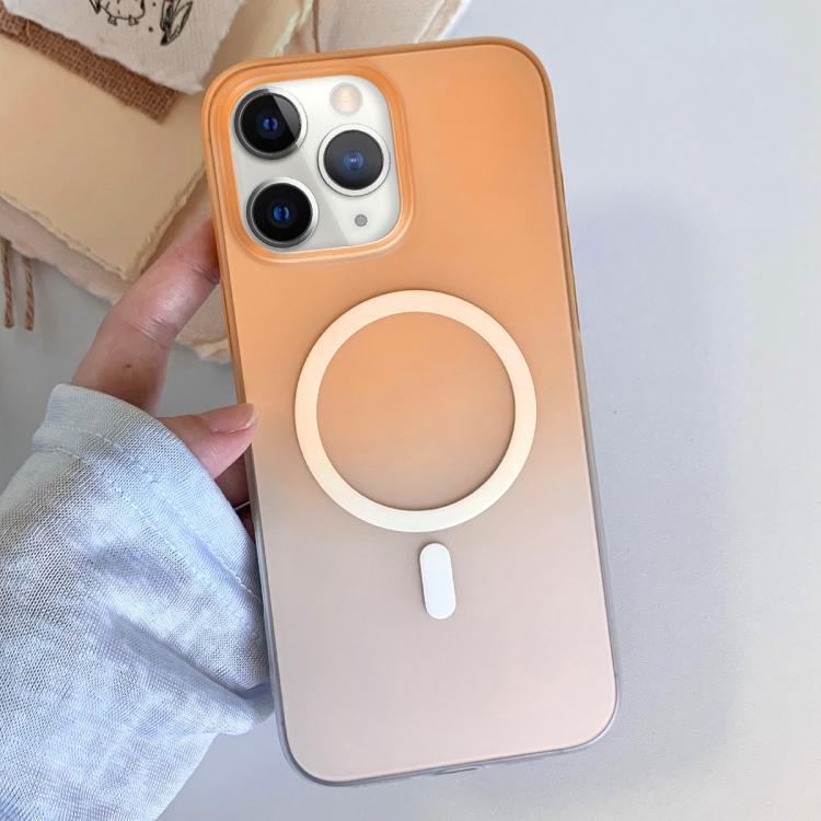 For iPhone 11 Pro Frosted Gradient TPU Magnetic Phone Case