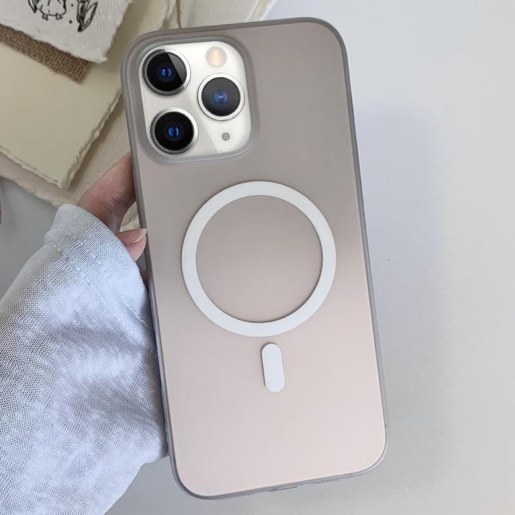 For iPhone 11 Pro Frosted Gradient TPU Magnetic Phone Case