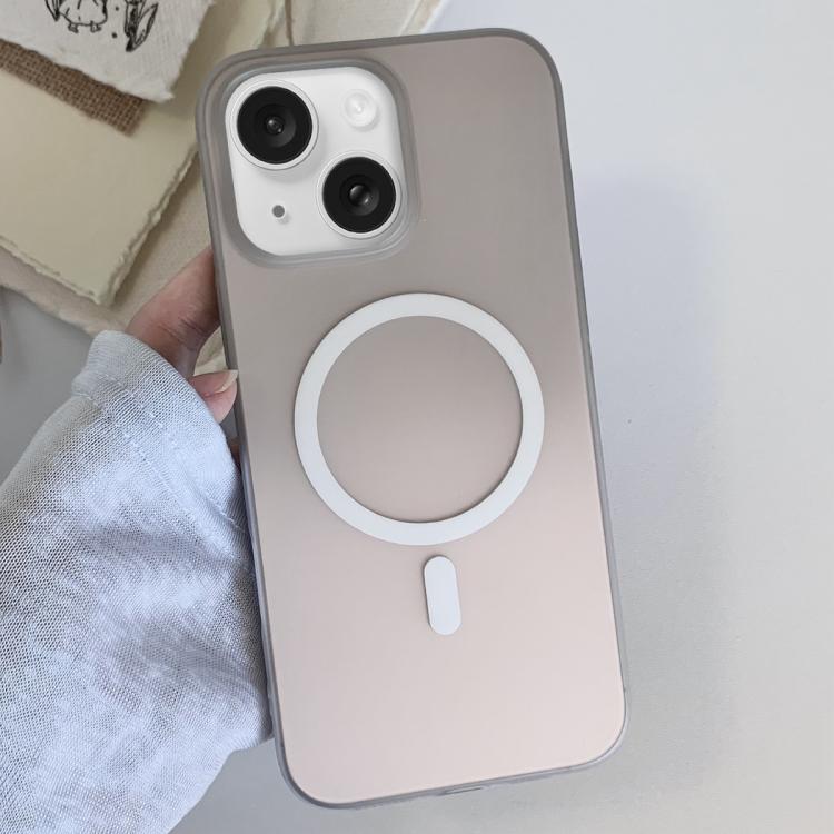 For iPhone 15 Plus Frosted Gradient TPU Magnetic Phone Case