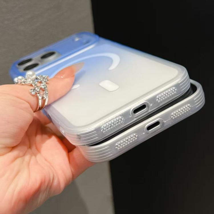 For iPhone 13 Pro Max Frosted Gradient TPU Magnetic Phone Case