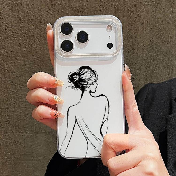 For iPhone 17 Pro Max Transparent Frame IMD Cream Phone Case