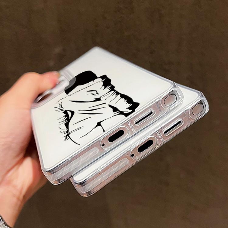 For iPhone 17 Transparent Frame IMD Cream Phone Case