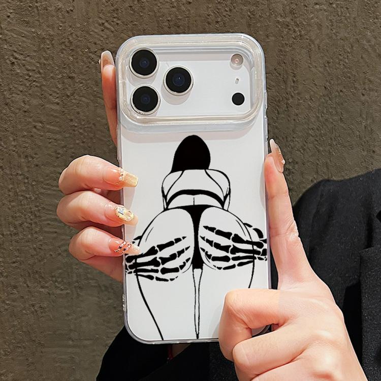 For iPhone 16 Pro Max Transparent Frame IMD Cream Phone Case
