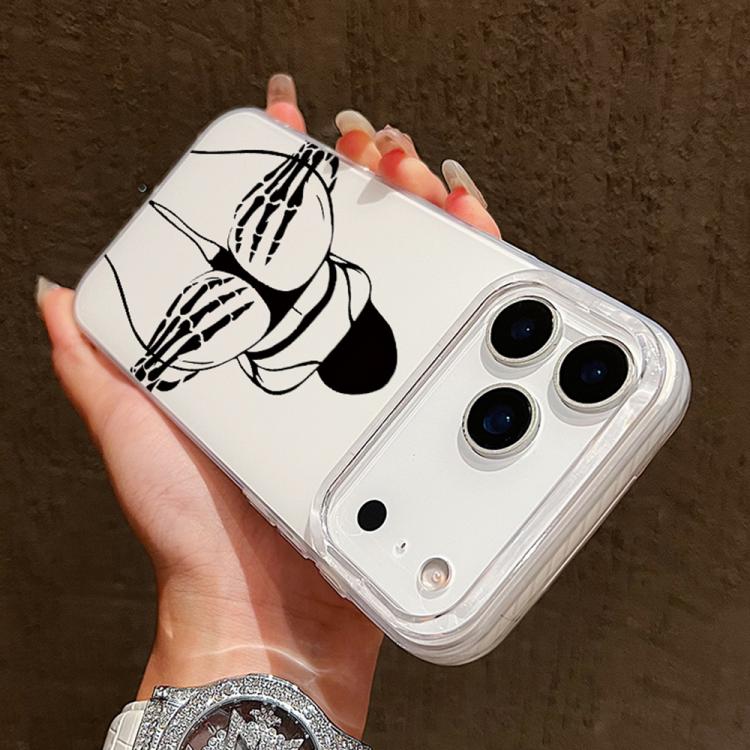 For iPhone 16 Pro Max Transparent Frame IMD Cream Phone Case