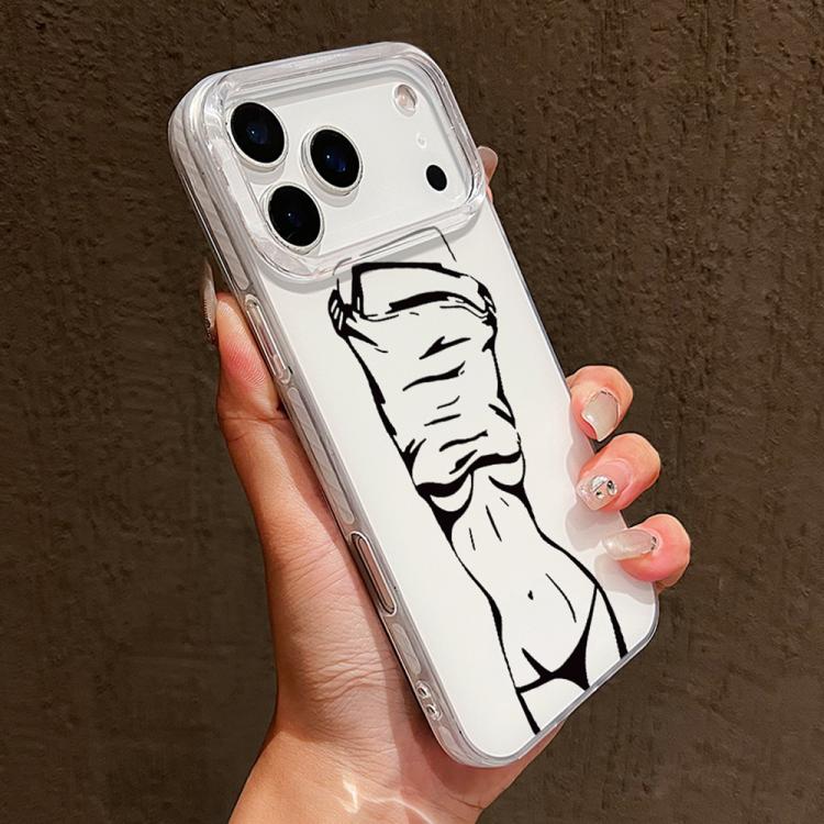 For iPhone 15 Pro Max Transparent Frame IMD Cream Phone Case
