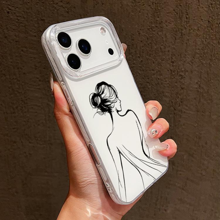 For iPhone XS Max Transparent Frame IMD Cream Phone Case