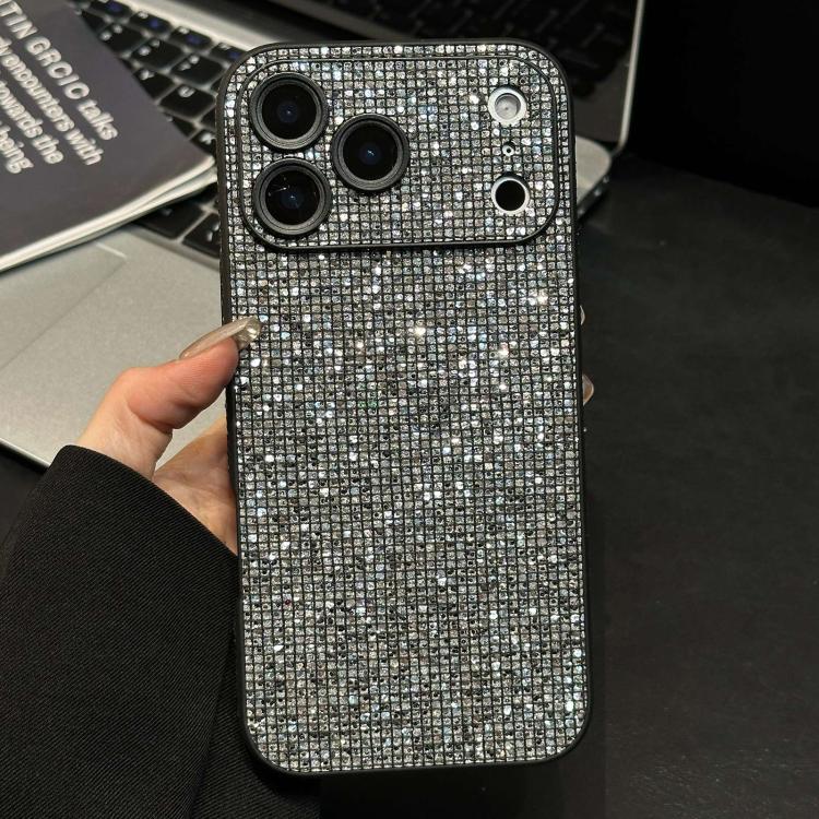For iPhone 17 Pro Acrylic Rhinestone Full Coverage Phone Case