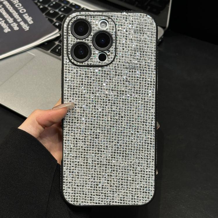 For iPhone 16 Pro Acrylic Rhinestone Full Coverage Phone Case